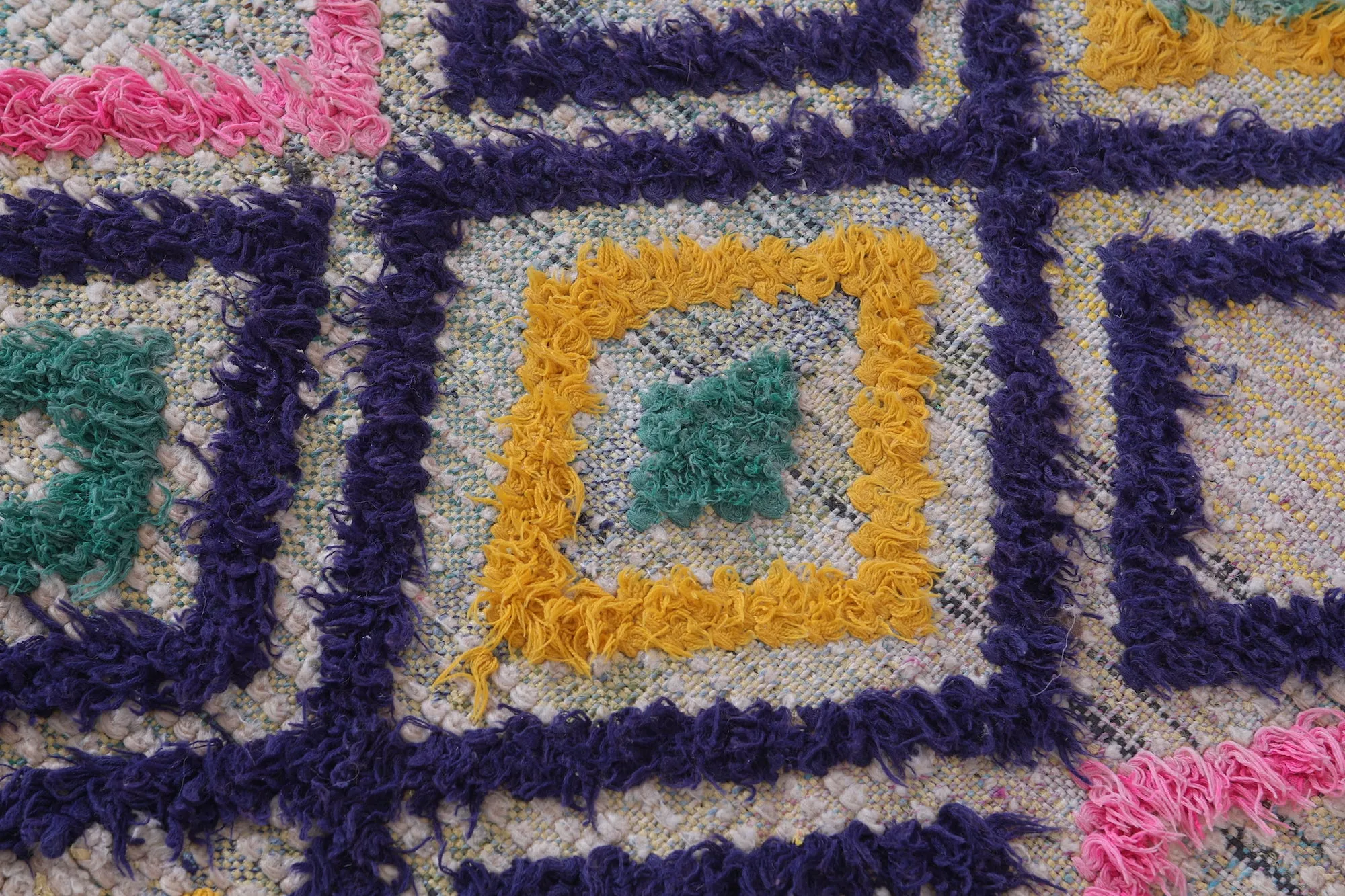 Moroccan Runner Rug – Colorful Diamond Design 2.2 x 5.4 FT