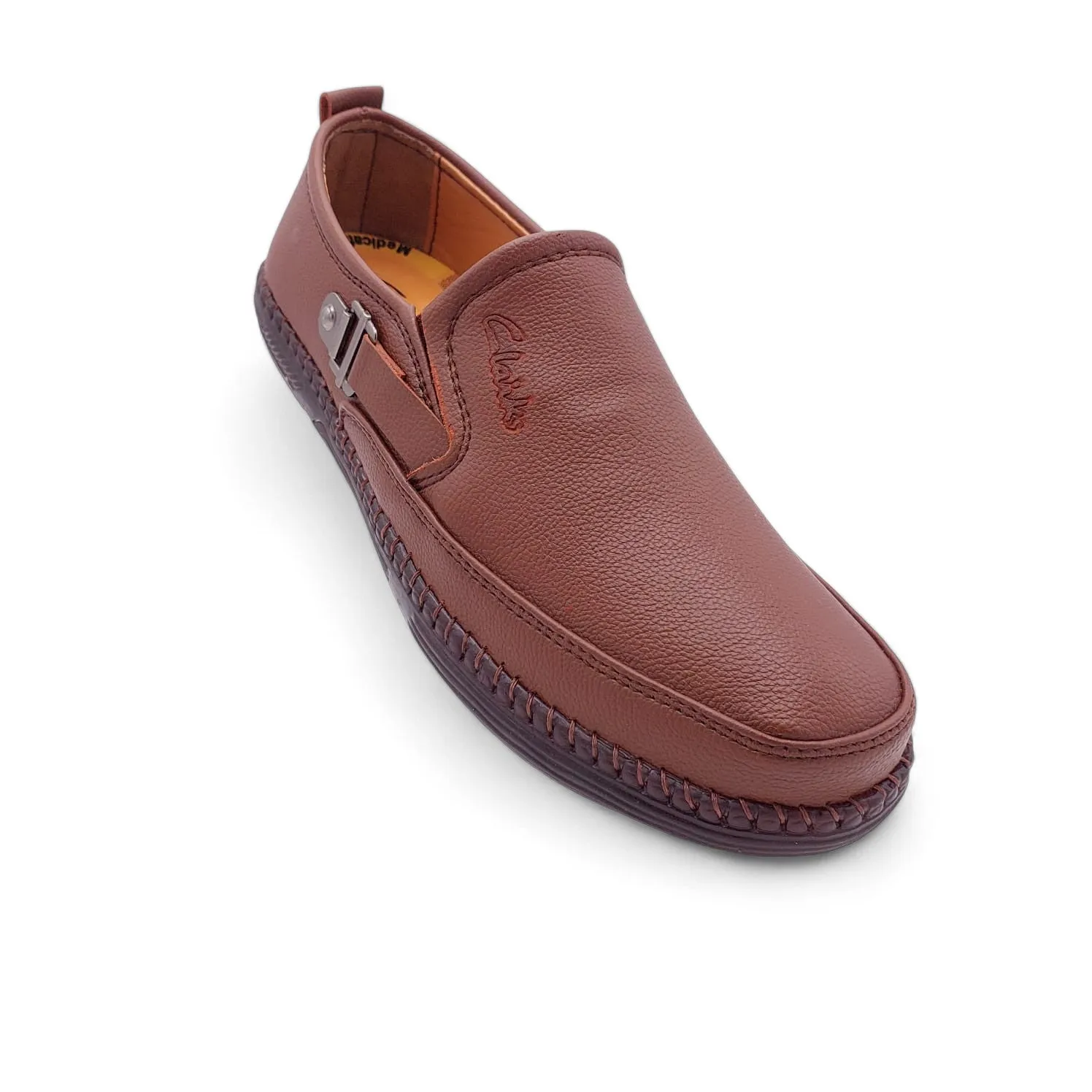 Mova Comfort Fit Rexine Leather SlipOns RB44 - Brown