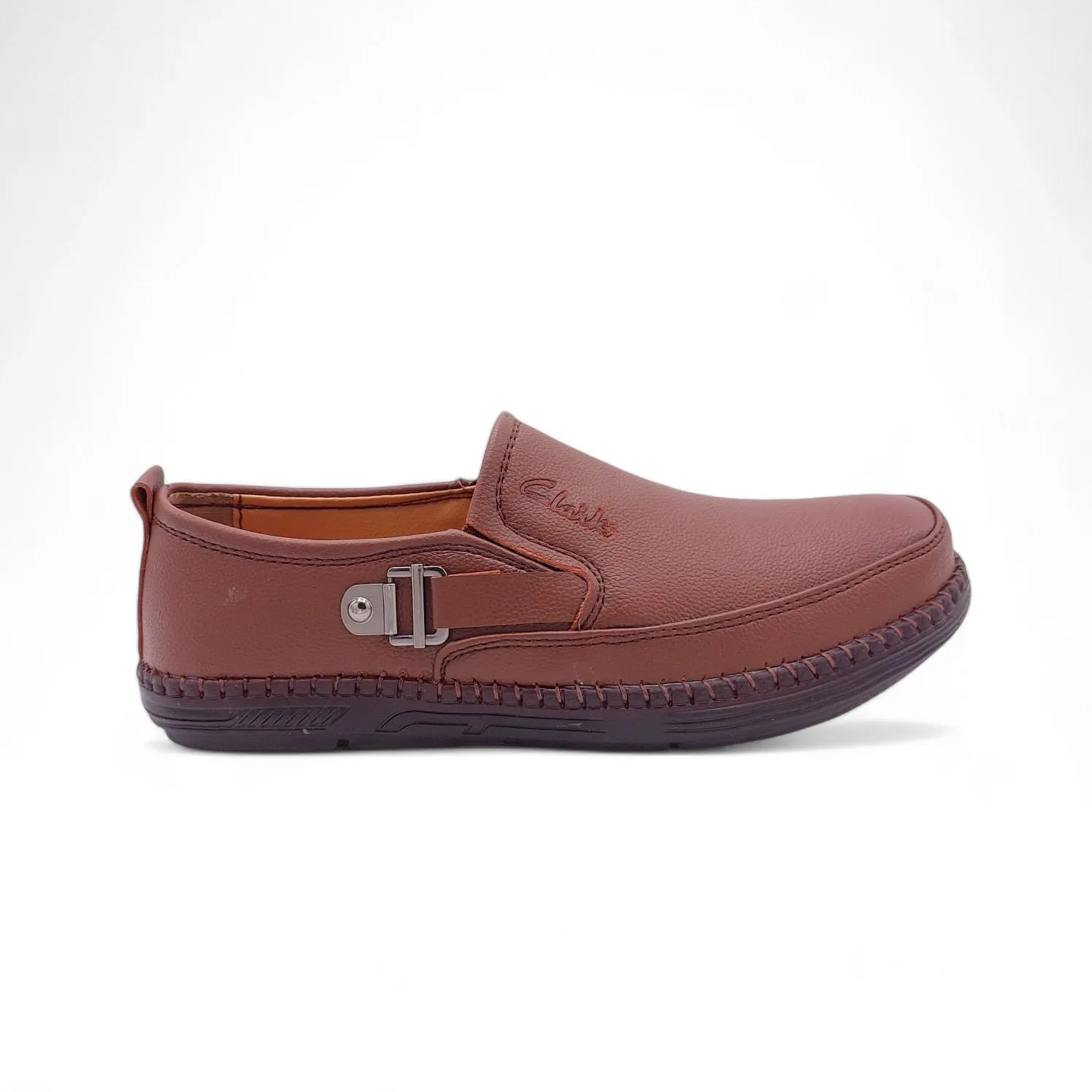 Mova Comfort Fit Rexine Leather SlipOns RB44 - Brown