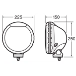 Narva Ultima 225 Blue Combination Driving Lamp Kit  - 71700BE