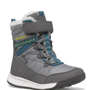 NEW MERRELL little kid-snow crush 3.0 waterproof jr. boot in grey