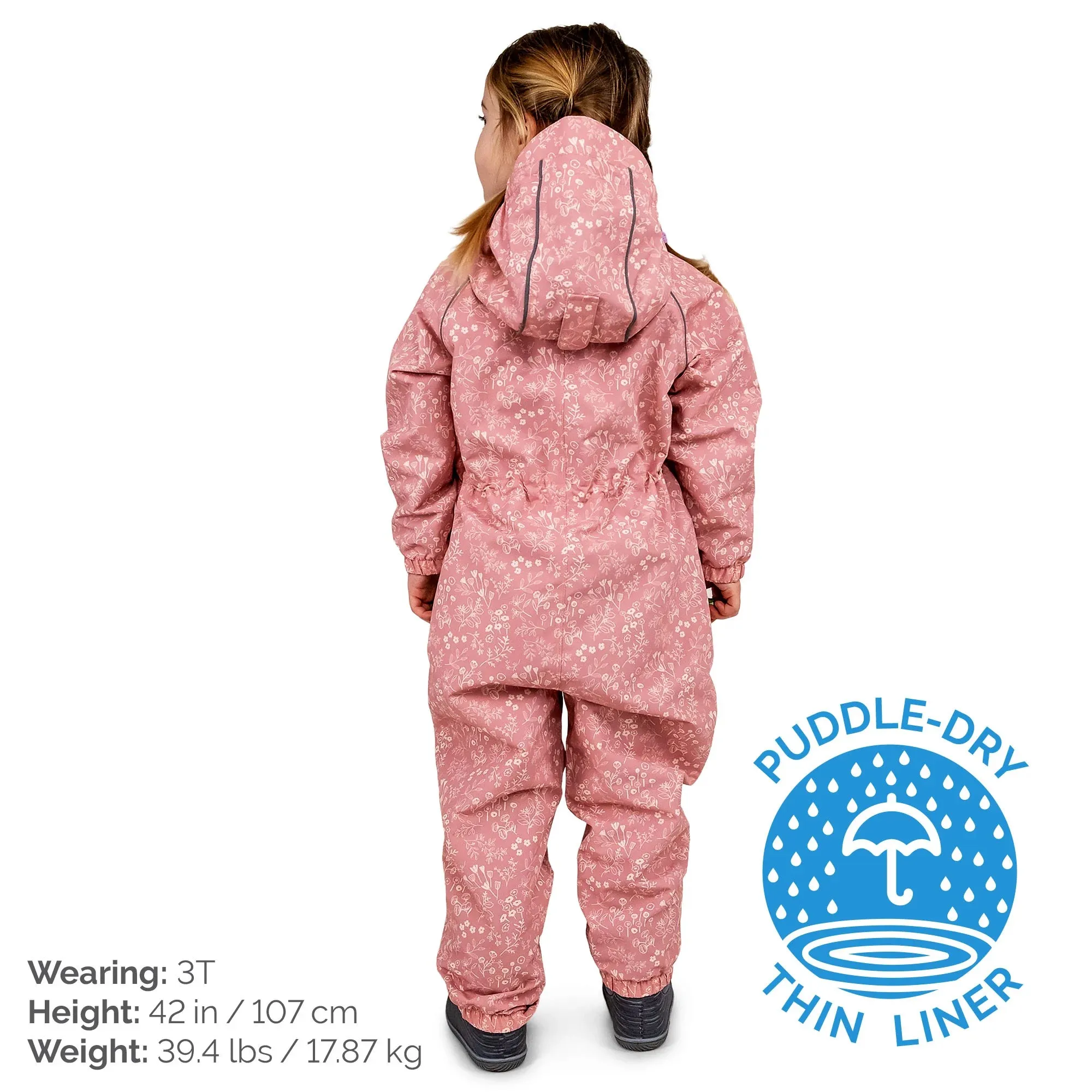 NEW (Retail) Jan and Jul Puddle-Dry Waterproof One Piece Rain Suit / Play Suit in Prairie Flowers 🍁