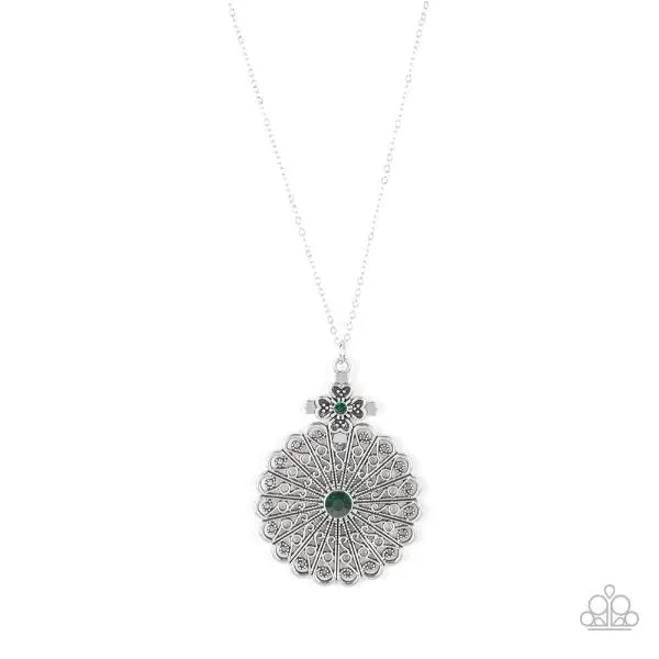 Paparazzi Walk On The WILDFLOWER Side Filigree Petal Necklace & Earrings Set