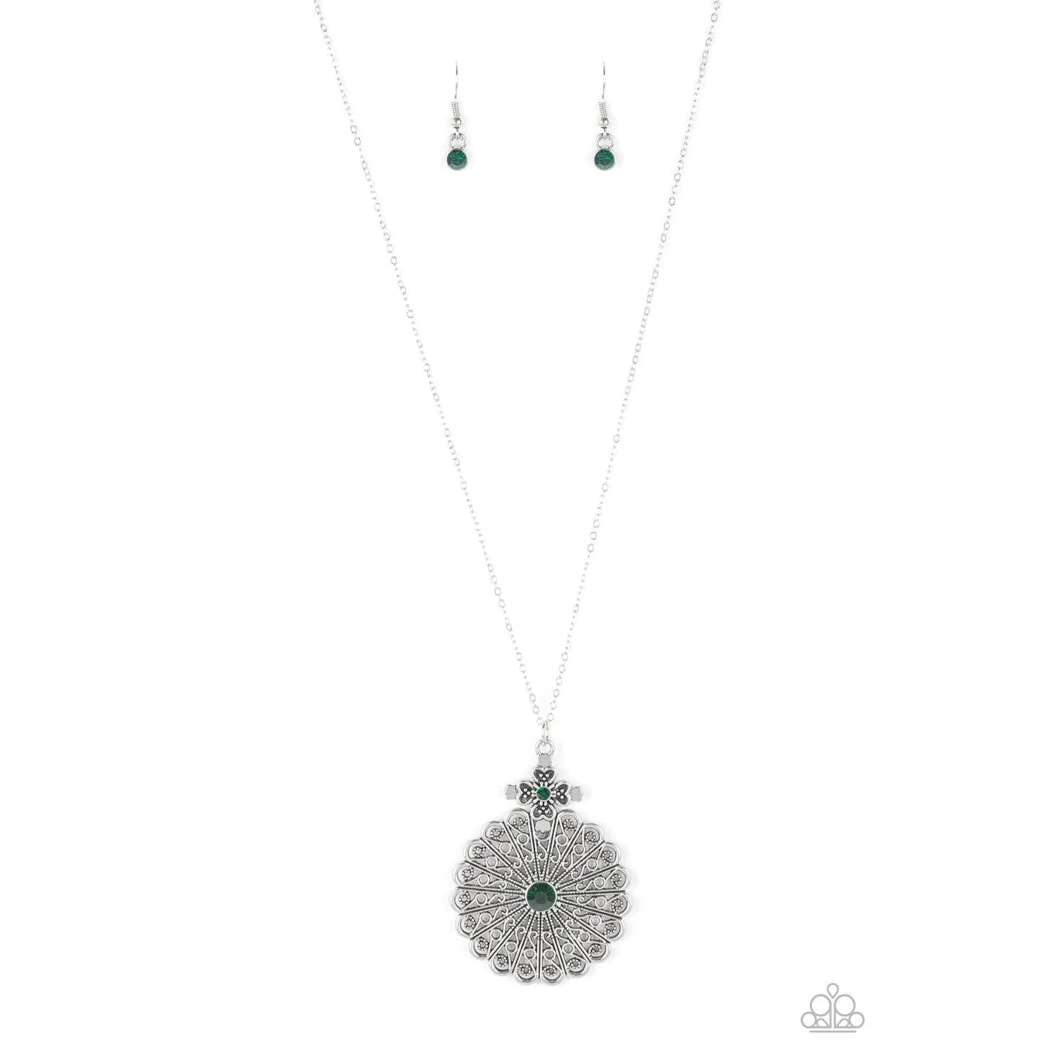 Paparazzi Walk On The WILDFLOWER Side Filigree Petal Necklace & Earrings Set