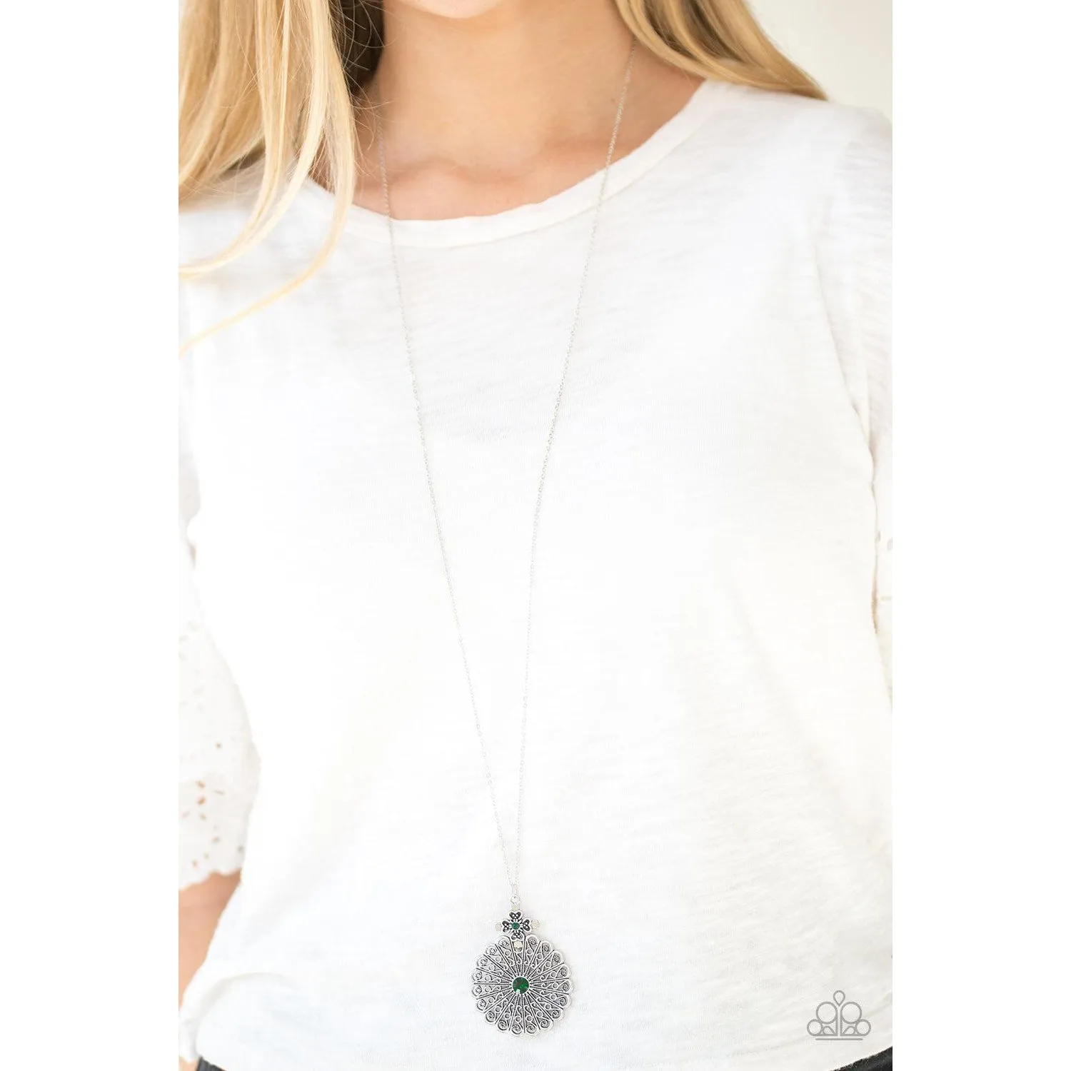 Paparazzi Walk On The WILDFLOWER Side Filigree Petal Necklace & Earrings Set