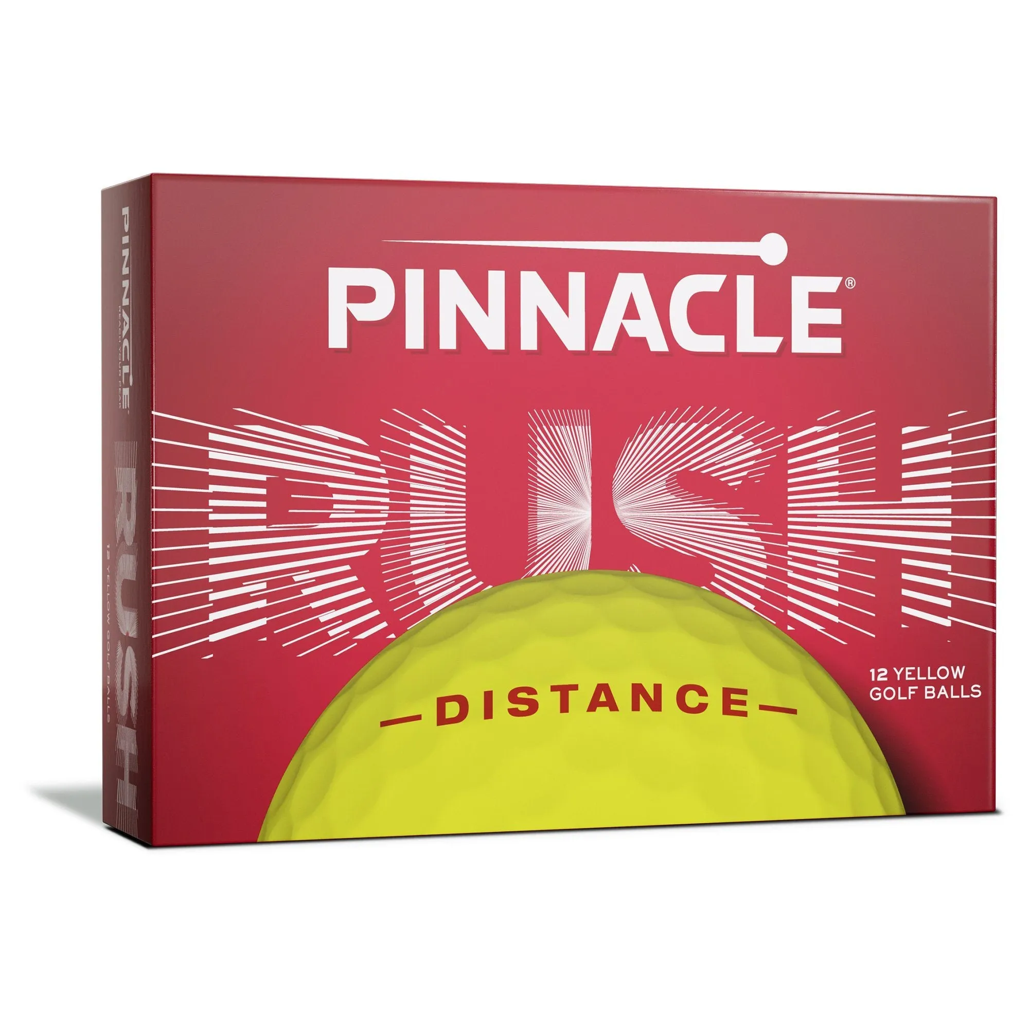Pinnacle Rush Distance - Pelotas de golf amarillas (15 unidades)