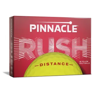 Pinnacle Rush Distance - Pelotas de golf amarillas (15 unidades)