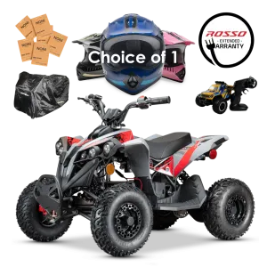 Pioneer e-802 electric ATV Bundle | Ages 6  only | Red Decals Feat.