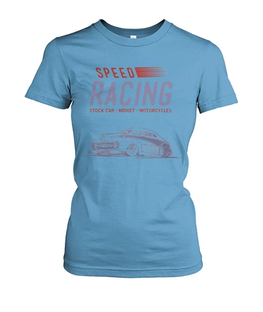 Pull Speed Racing Auto Automobile Women's Crew Tee