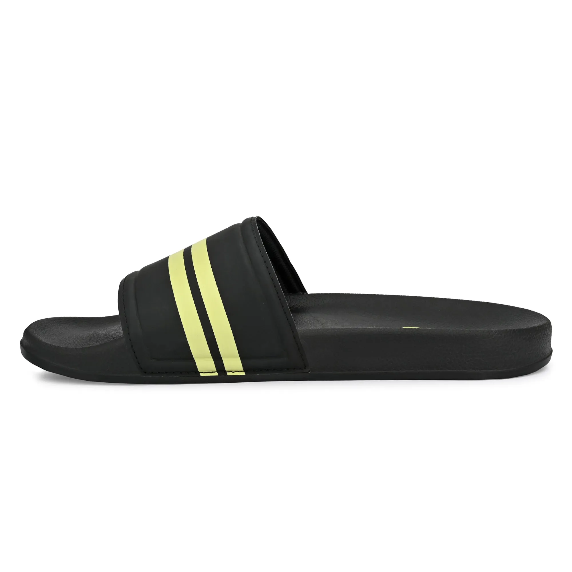 Pupil Men's BEN-2 Pool Slider, Black and Olive