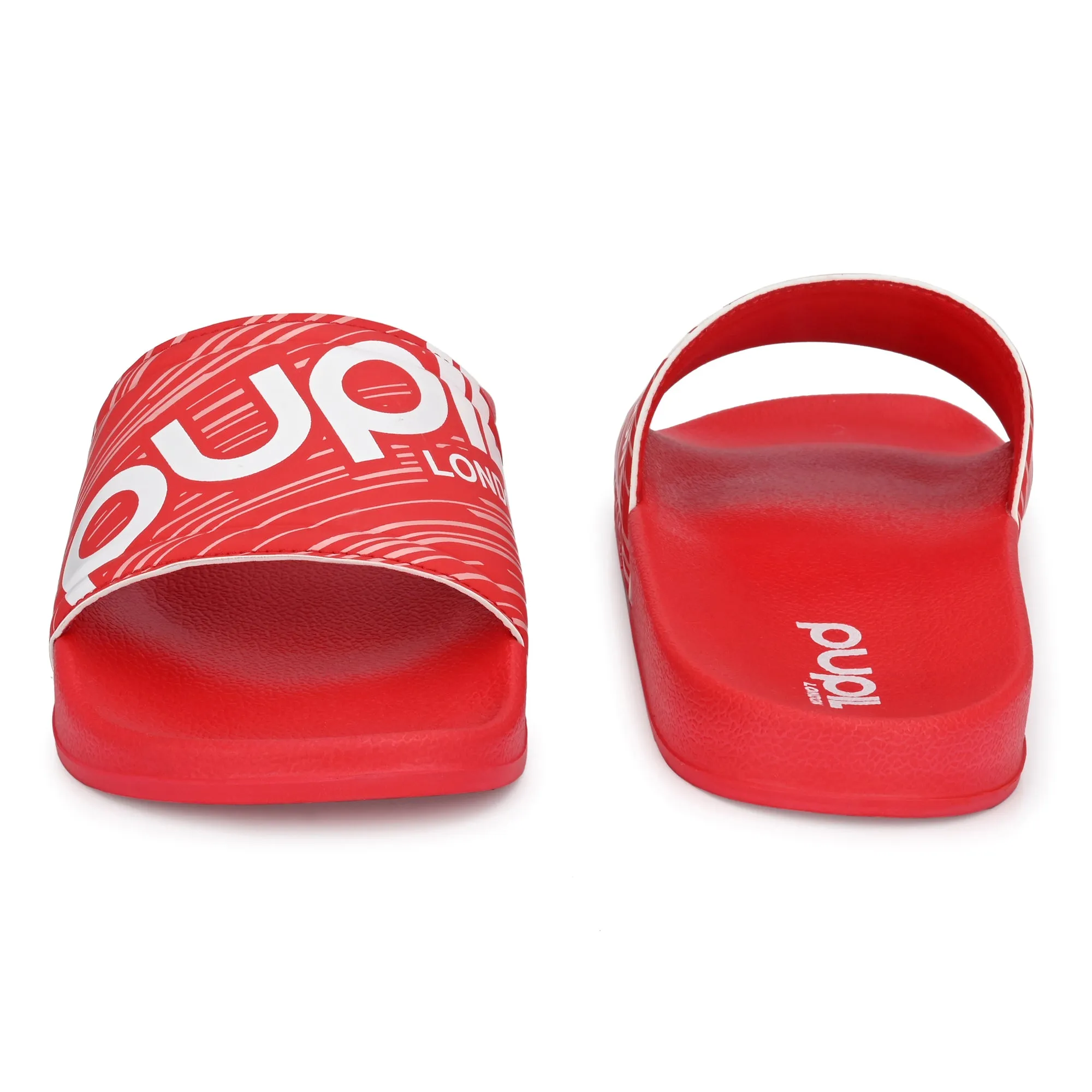Pupil Men's BEN-3 Pool Slider, Red