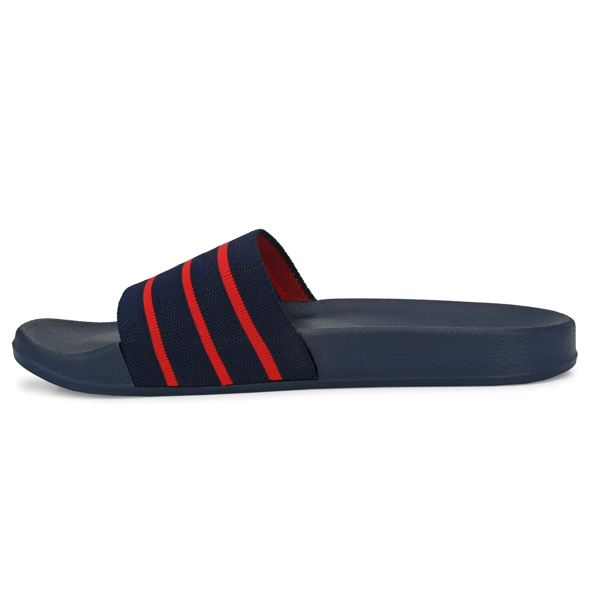 Pupil Men's BEN-5 Pool Slider, Navy and Red