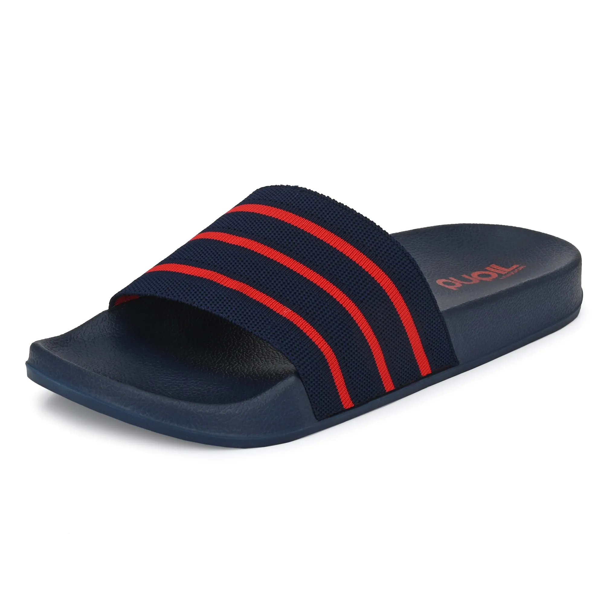 Pupil Men's BEN-5 Pool Slider, Navy and Red