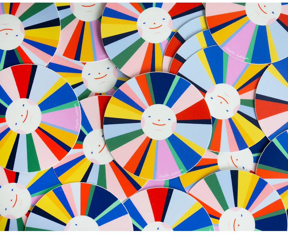 Rainbow Sun Vinyl Sticker