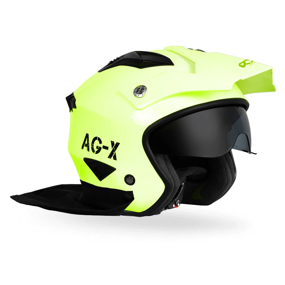 RXT AG-X Farm Helmet with Neck Curtain - Solid Colours