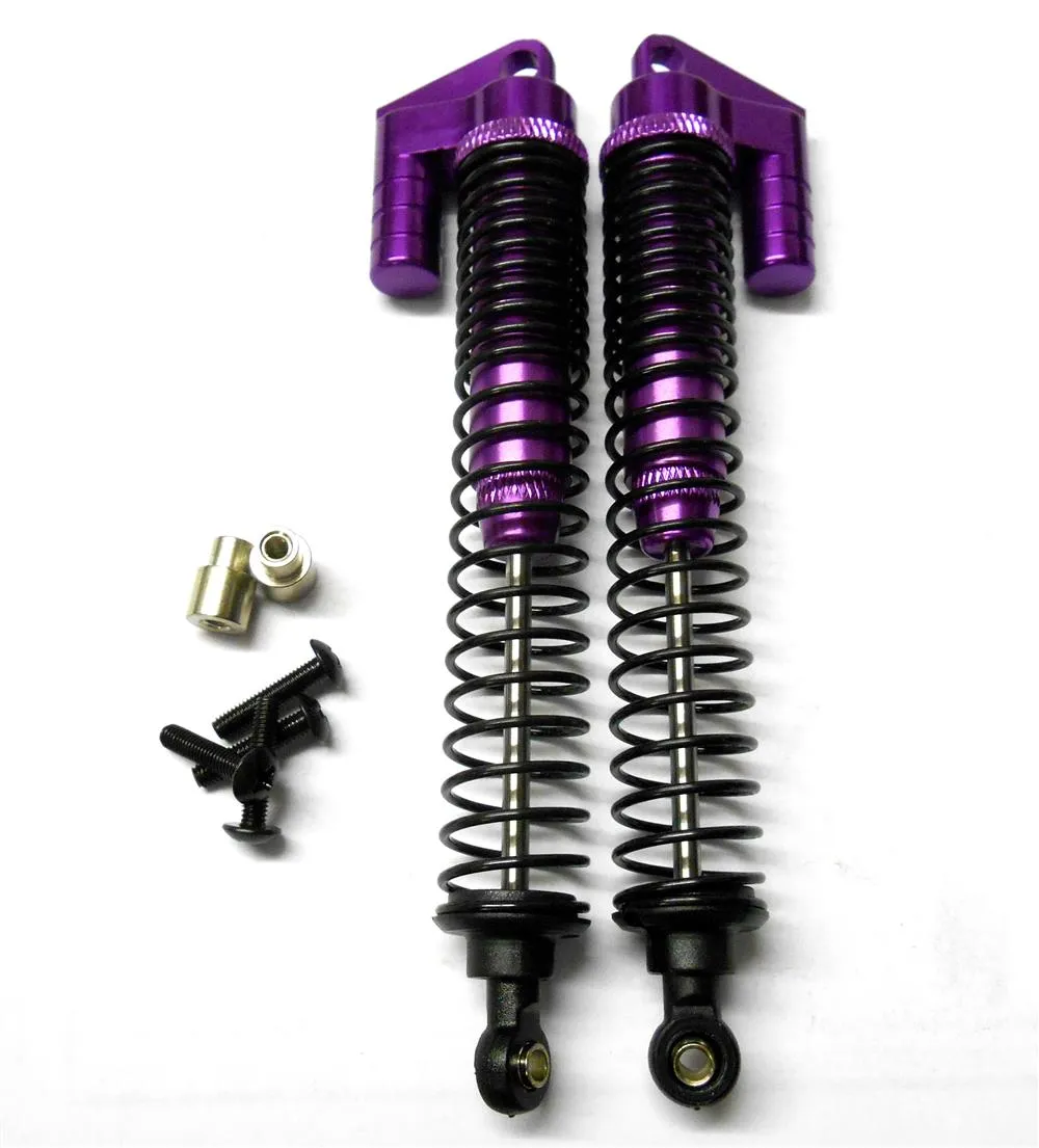 S180007P 1/10 Scale RC Alloy Adjustable Shock Absorber Damper x 2 Purple 120mm