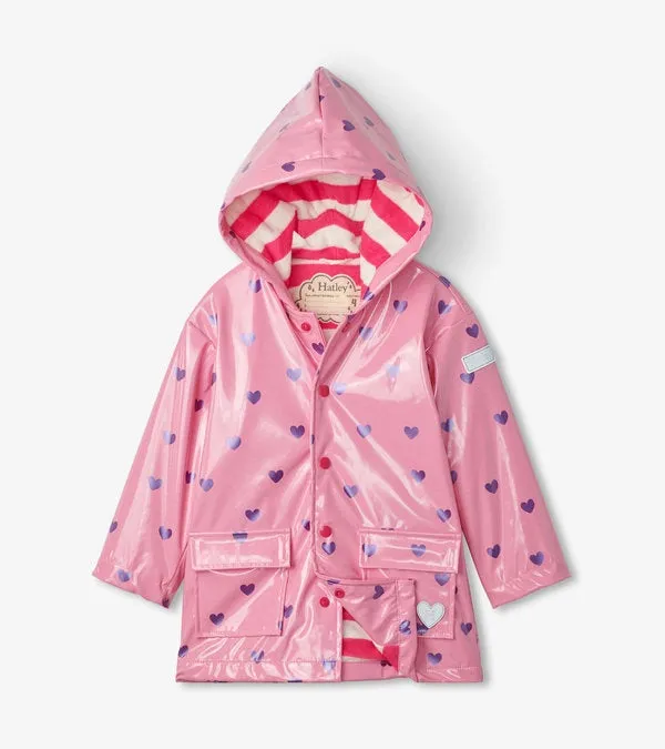 Scatter Hearts Glitter Raincoat