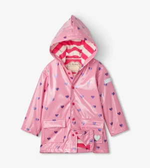 Scatter Hearts Glitter Raincoat
