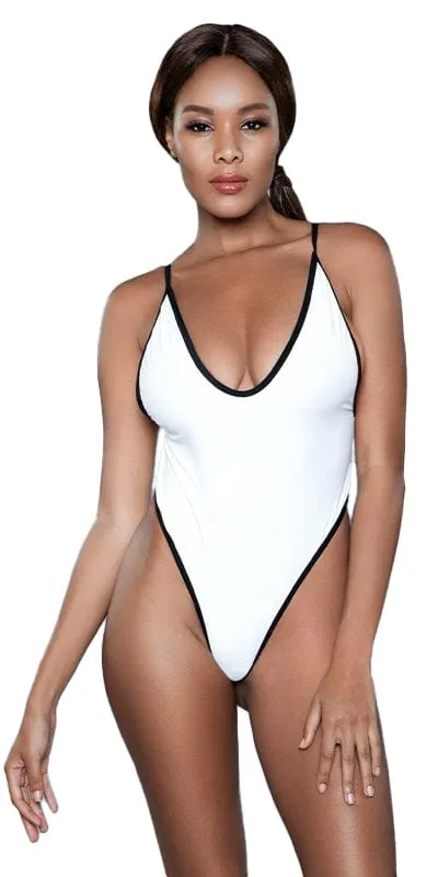 Sexy Erica Two-Tone Adjustable Strap Seamless Swimsuit