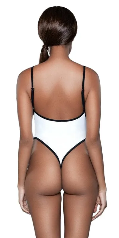 Sexy Erica Two-Tone Adjustable Strap Seamless Swimsuit
