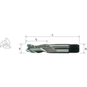 Somta 3 Flute 6mm HSS-Co8 Multi-Purpose End Mill