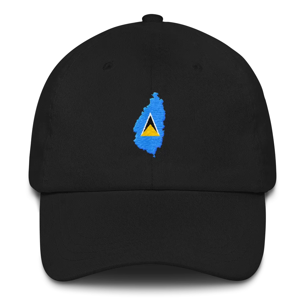 St. Lucia Dad Hat w/ 758 Area Code