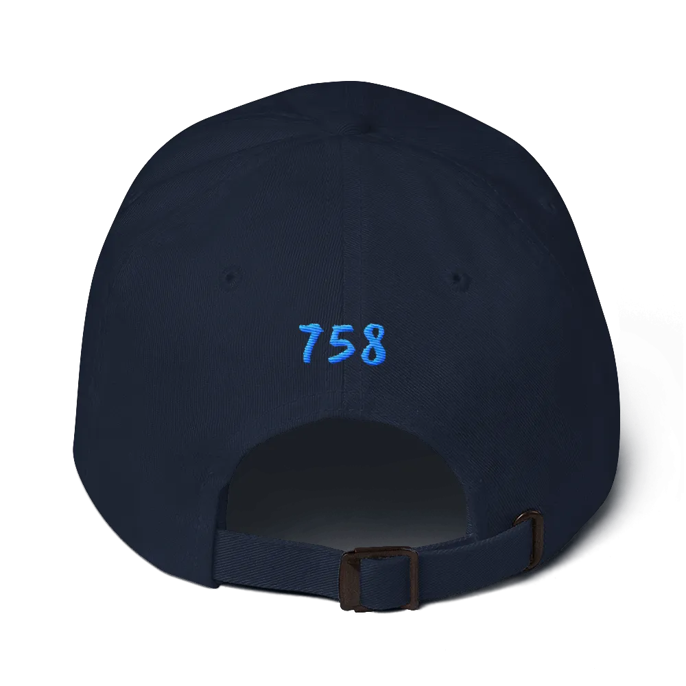 St. Lucia Dad Hat w/ 758 Area Code