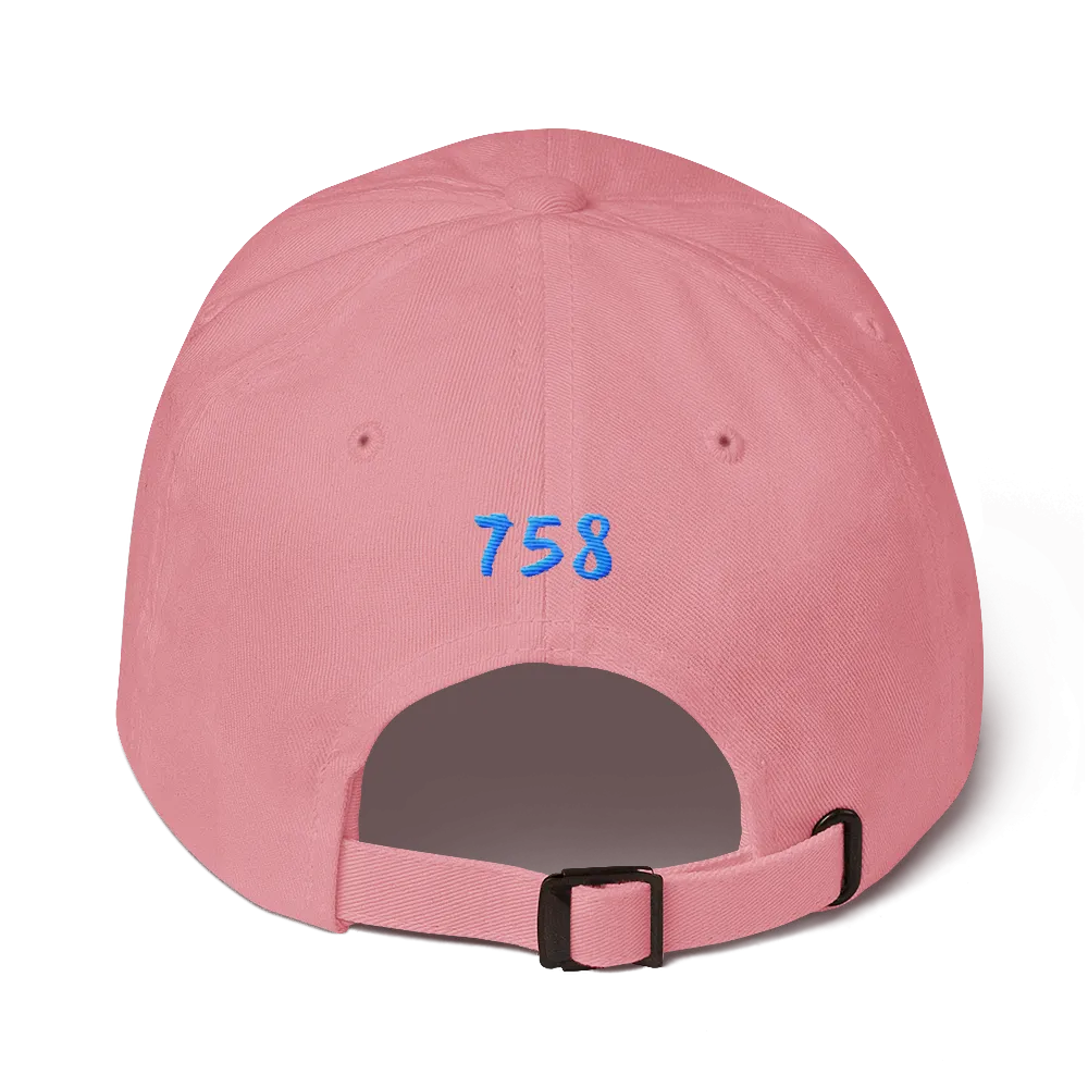 St. Lucia Dad Hat w/ 758 Area Code