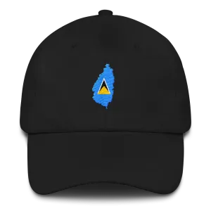 St. Lucia Dad Hat w/ 758 Area Code