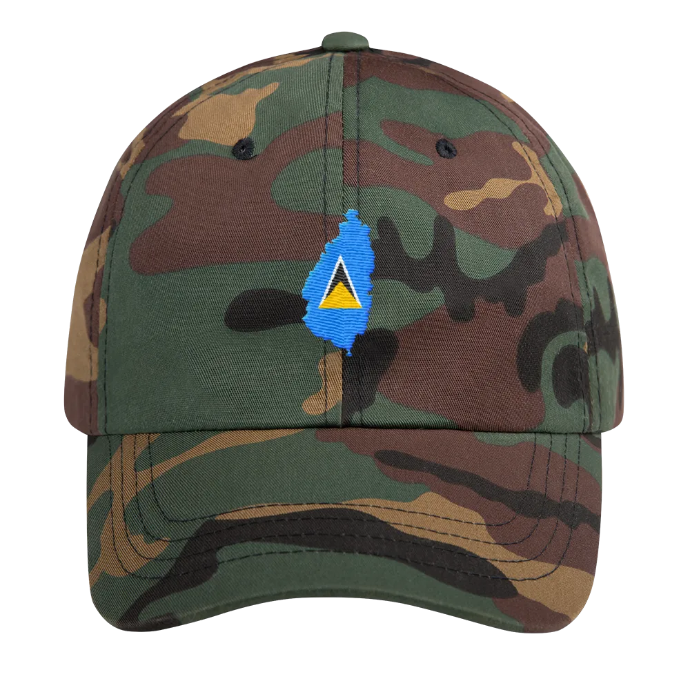 St. Lucia Dad Hat w/ 758 Area Code