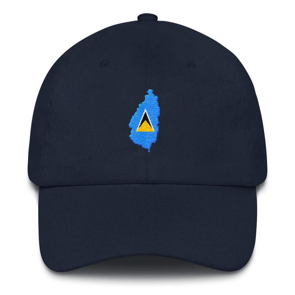St. Lucia Dad Hat w/ 758 Area Code
