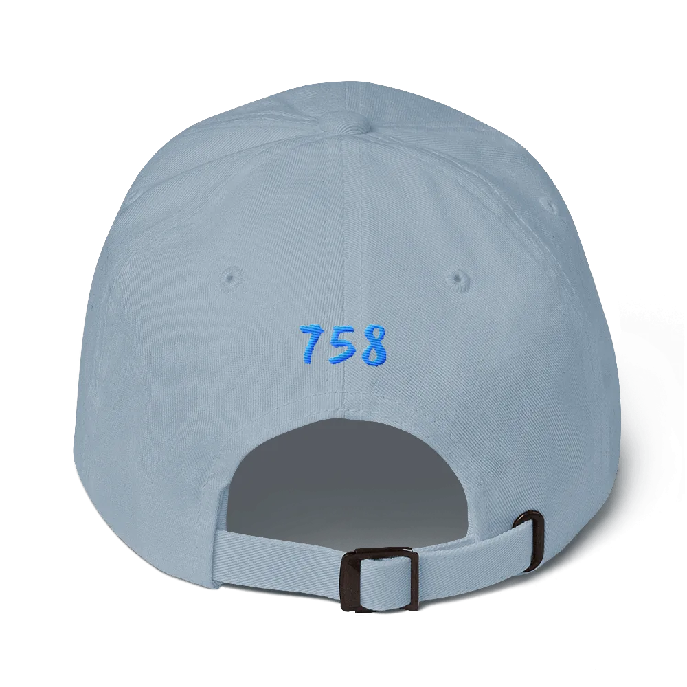 St. Lucia Dad Hat w/ 758 Area Code