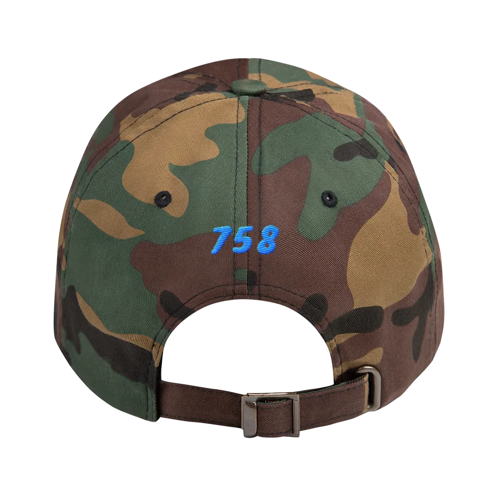 St. Lucia Dad Hat w/ 758 Area Code