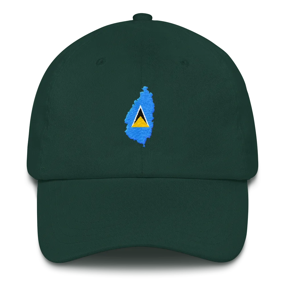St. Lucia Dad Hat w/ 758 Area Code