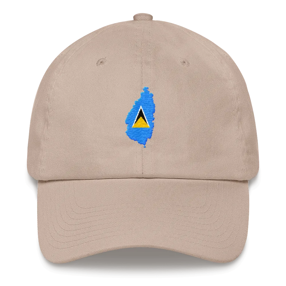 St. Lucia Dad Hat w/ 758 Area Code