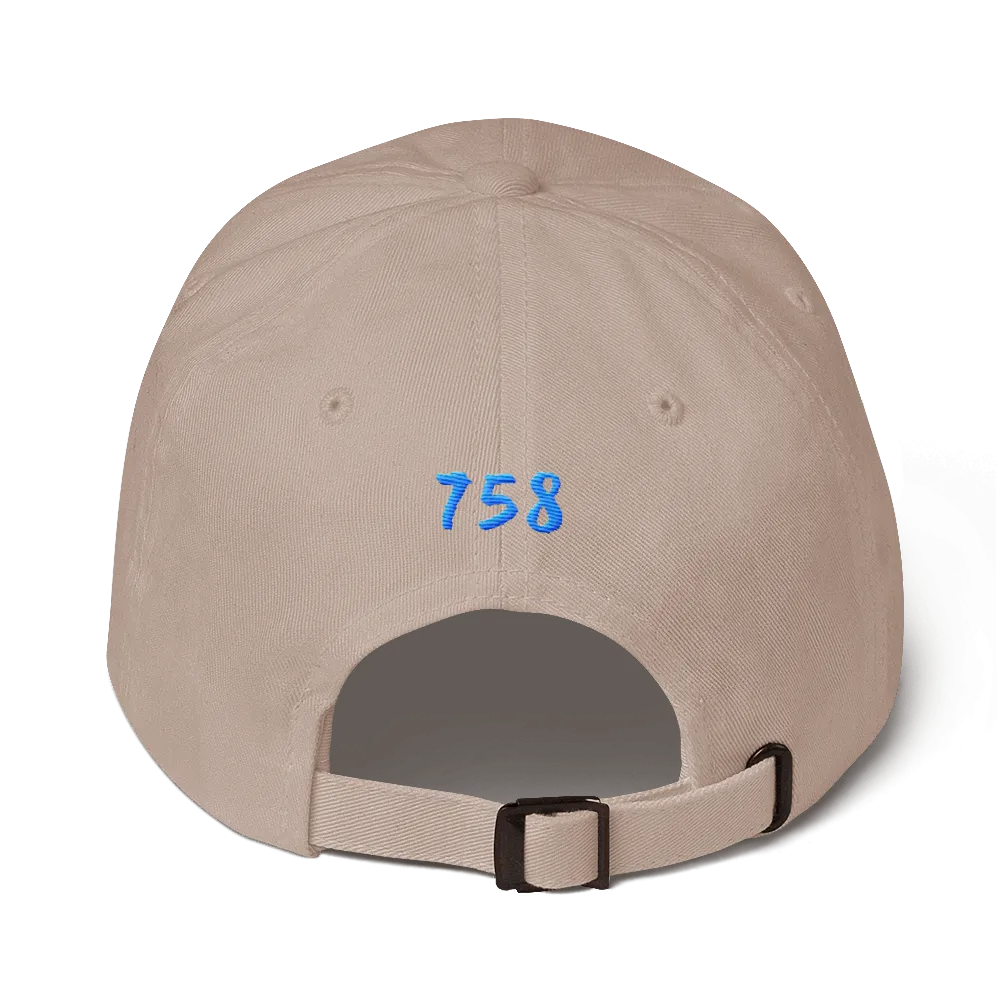 St. Lucia Dad Hat w/ 758 Area Code