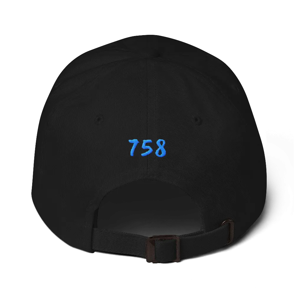 St. Lucia Dad Hat w/ 758 Area Code