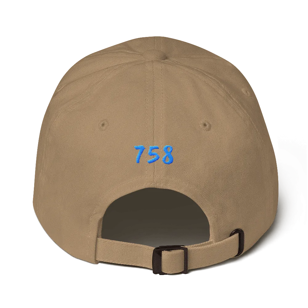 St. Lucia Dad Hat w/ 758 Area Code
