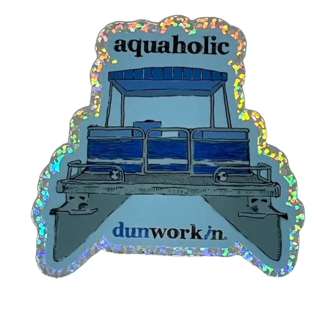 Sticker Aquaholic Die Cut Irradecent