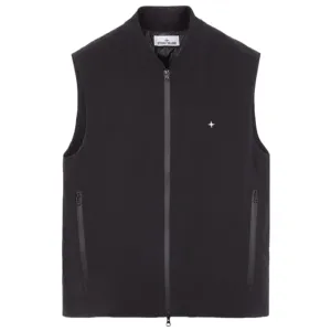 STONE ISLAND G03G2 STONE ISLAND STELLINA _3L BIO-BASED NYLON WITH PRIMALOFT® INSULATION TECHNOLOGY BLACK VEST
