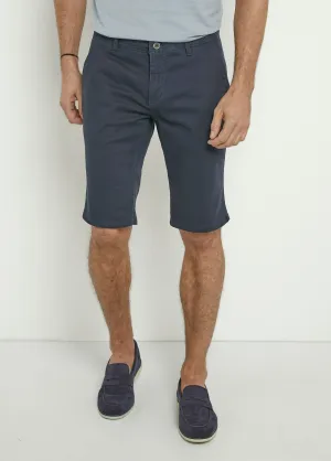 Stretch cotton canvas Bermuda shorts