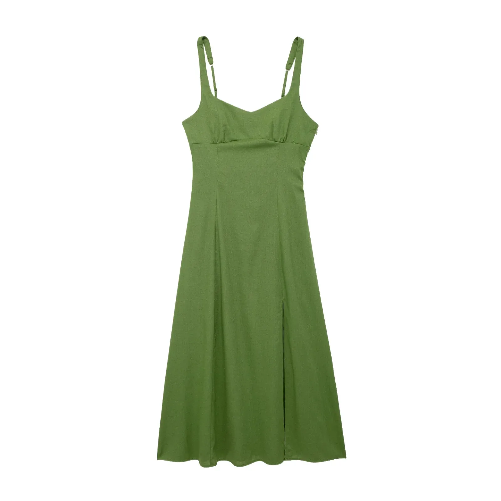 Style Linen Adjustable Shoulder Strap Dress