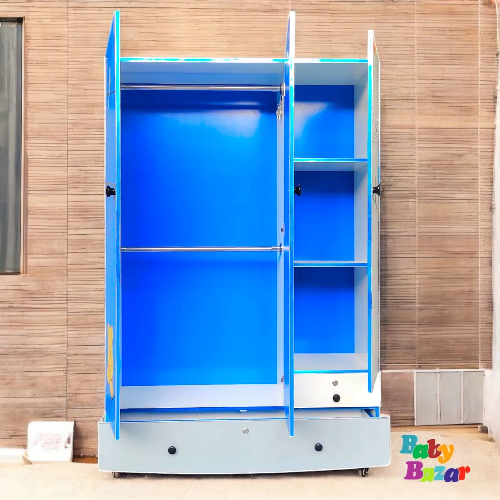 Stylish Children's Wardrobe with Fun Design 6 X 4Ft