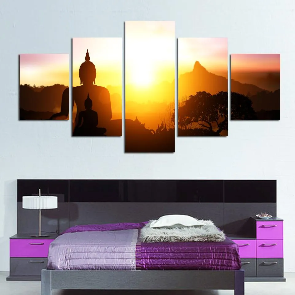 Sunset Buddha Canvas