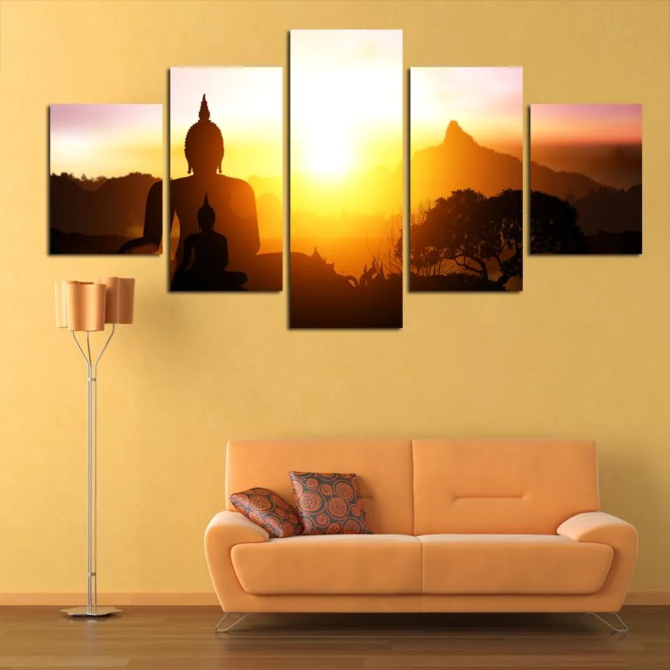 Sunset Buddha Canvas