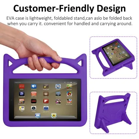 Tablet Case for Kids-Shock Proof Light Weight Kid Proof Case Purple