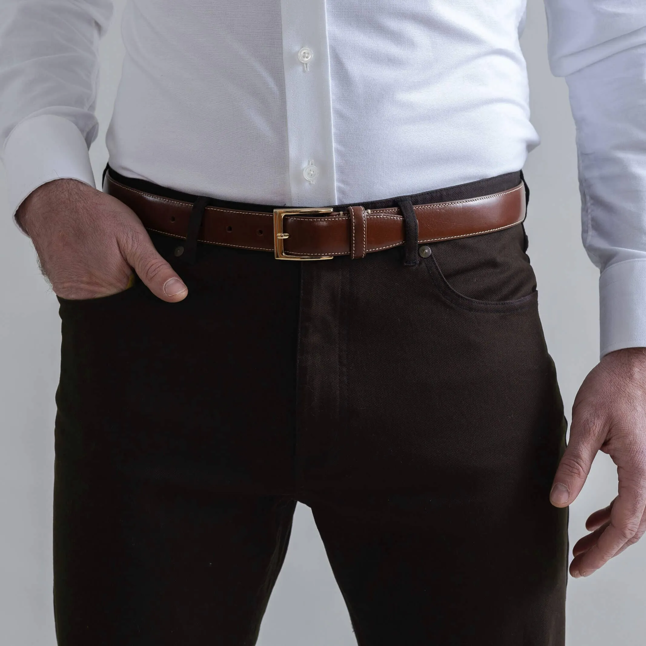 The Brown Stretch Canvas Franklin 5 Pocket Custom Pant