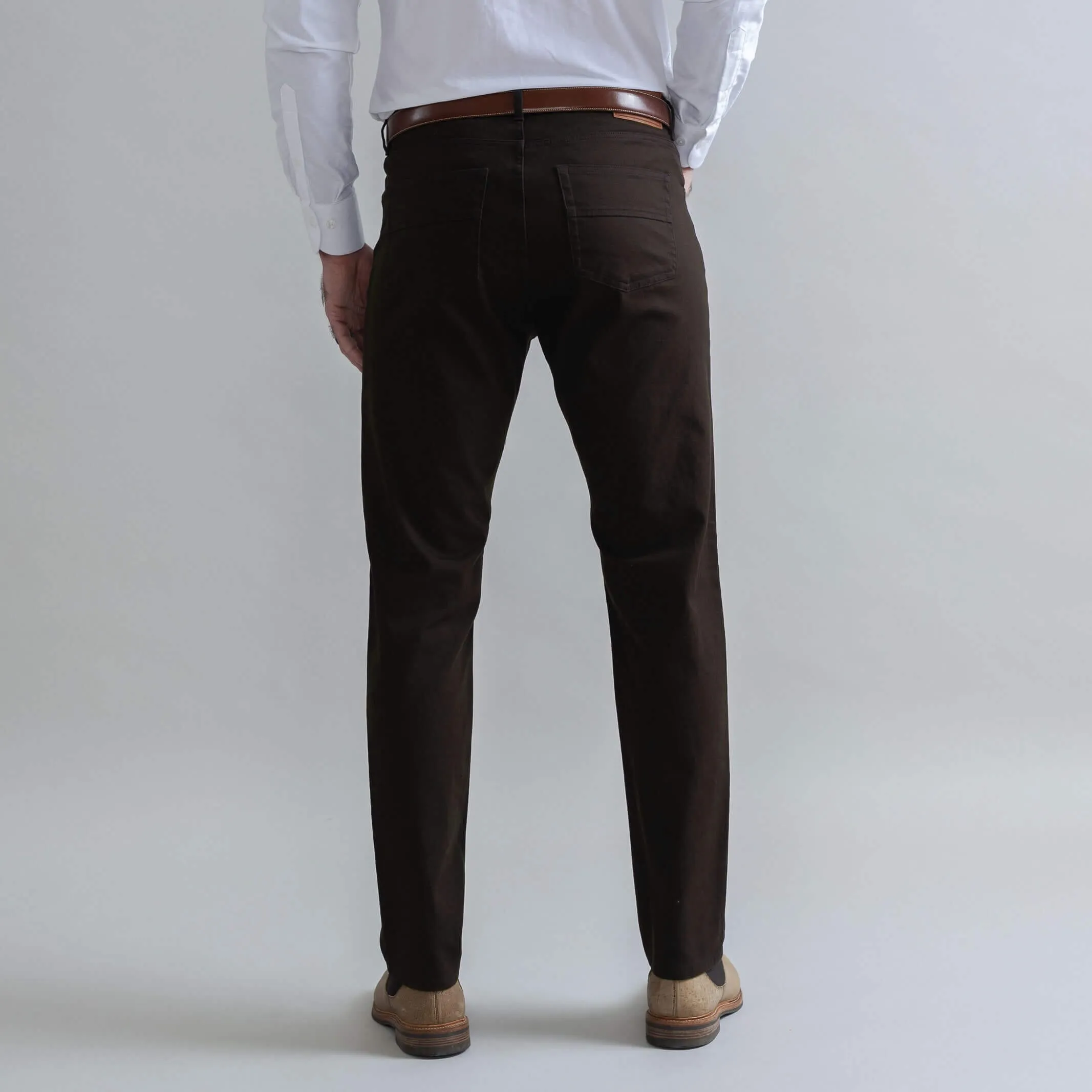 The Brown Stretch Canvas Franklin 5 Pocket Custom Pant