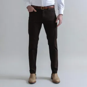 The Brown Stretch Canvas Franklin 5 Pocket Custom Pant