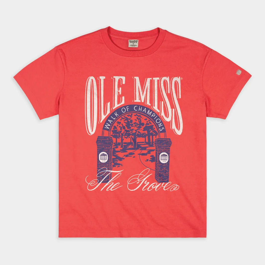 The Grove at Ole Miss Walk of Champions Vintage Heavyweight Tee